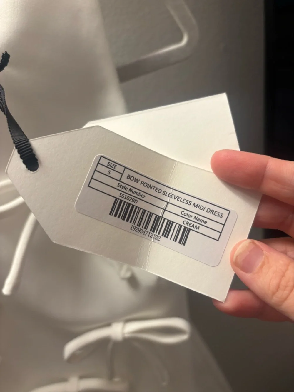 English factory bow midi dress bridal NWT - Picture 4 of 4